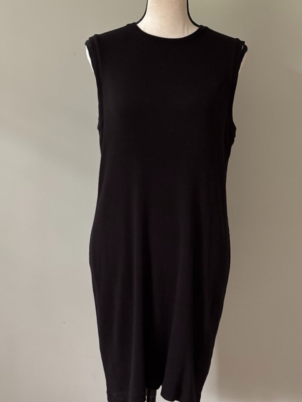 Lauren Ralph Lauren Black Ribbed Tank Dress M Like New